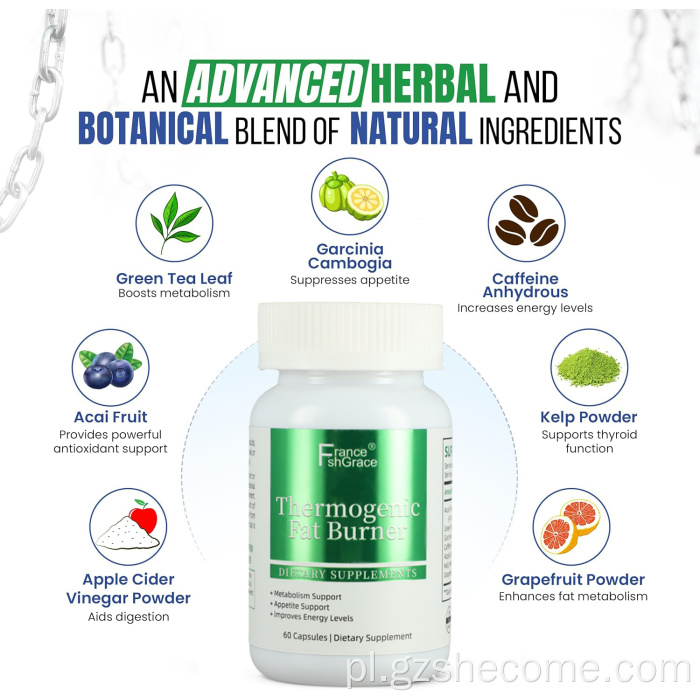 Termogeniczne suplementy palnika tłuszczu wspierają wzdęcia